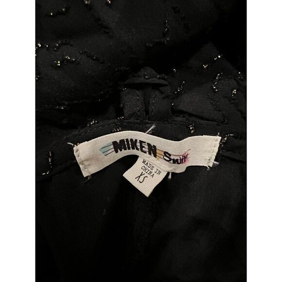 Miken Juniors' Lurex Animal-Print Midi Cover-Up Dress Black Extra Small NWOT - Picture 6 of 6